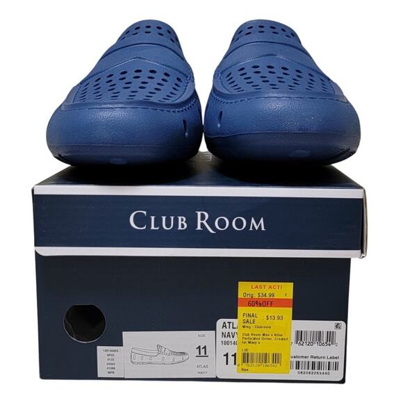 Club Room Men Atlas Slip On Driver Loafers Size US 11M Navy Blue EVA - Picture 4 of 4